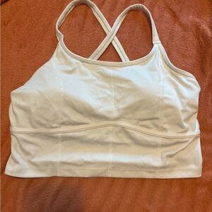 Gilly Hicks White Sports Bra with Crisscross Straps